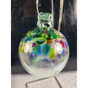 Kitras Art Glass - Tree of Enchantment Life - Hand Blown Hanging Orb Ornament